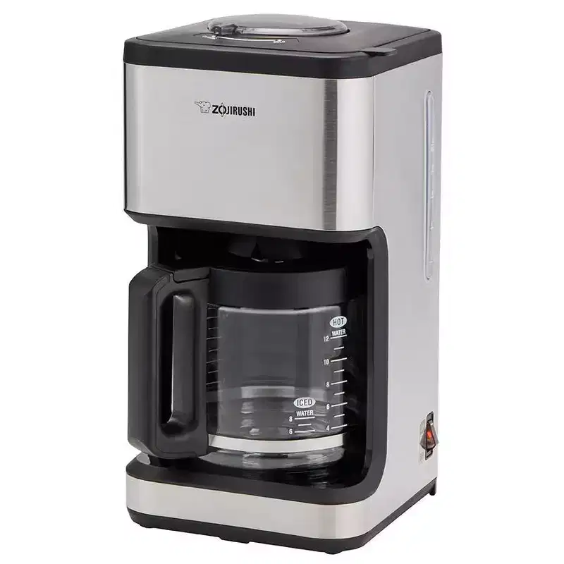 Zojirushi Dome Brew Classic Coffee Maker EC-EJC120 Stainless Black: 12-Cup Drip Machine, Glass Carafe, Auto Shut-Off