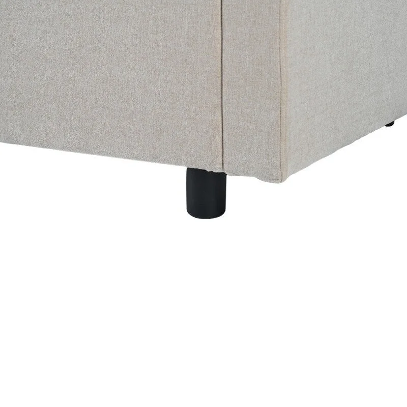 Modern Cushioned Combination Sofas with 3 Pillows and Curved Seat