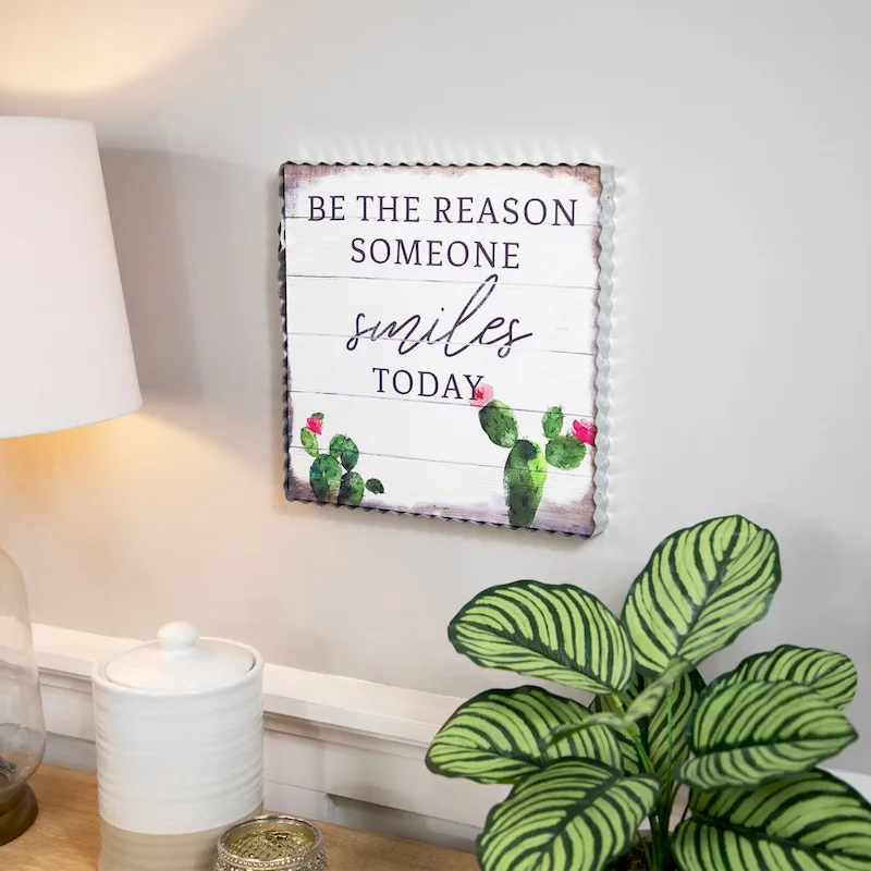 Be the Reason Someone Smiles Today Framed Canvas Wall Art - 12