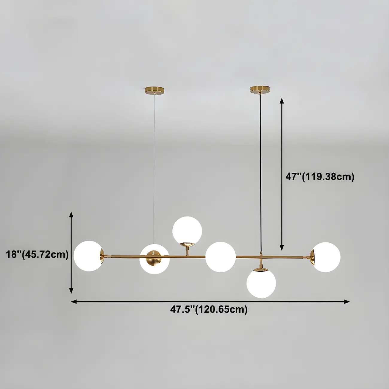 Dining Area Sputnik Glass Globe Pendant Light