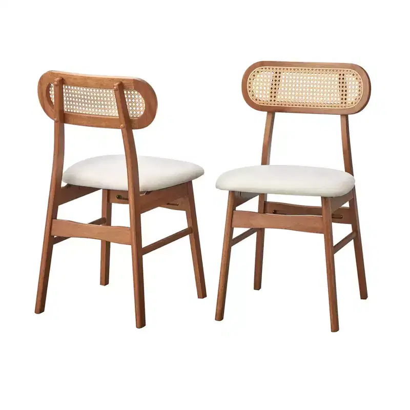 Buylateral 2pk Rika Mid Century Modern Dining Chairs