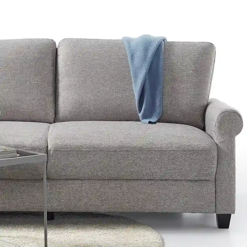 Upholstered 3-Seater Sofa with Rounded Arms | 78