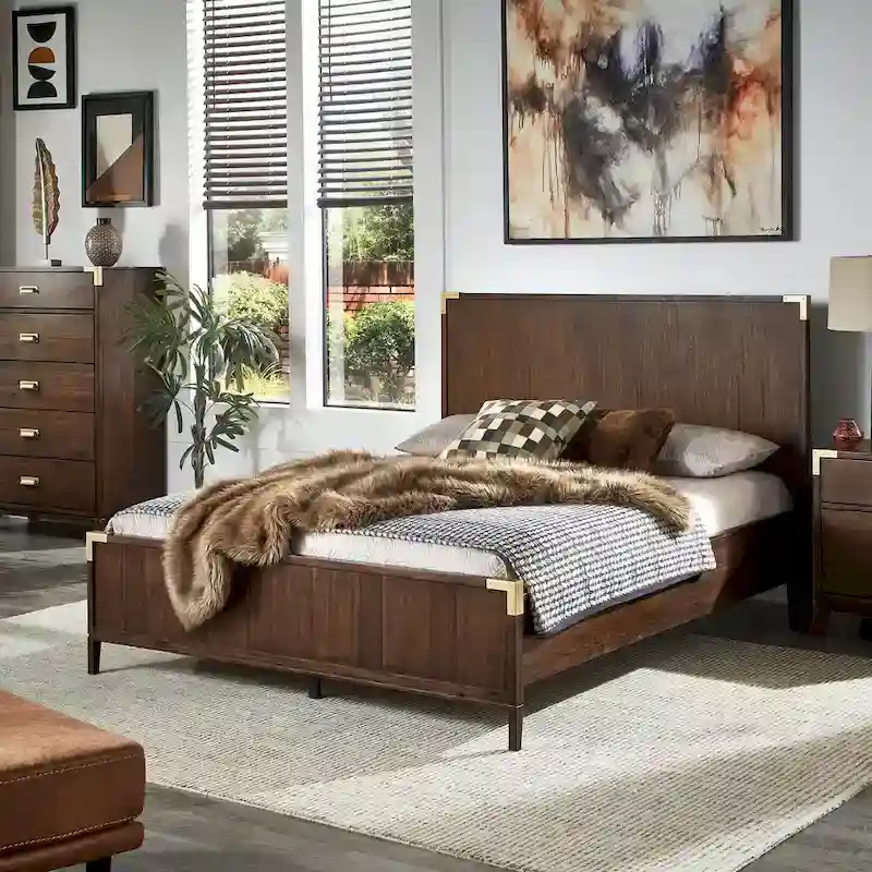 Khourush Low Profile Campaign Platform Bed by iNSPIRE Q Modern