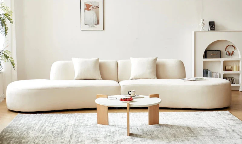 132.3 inch Large Half Moon Curved Sectional Sofa