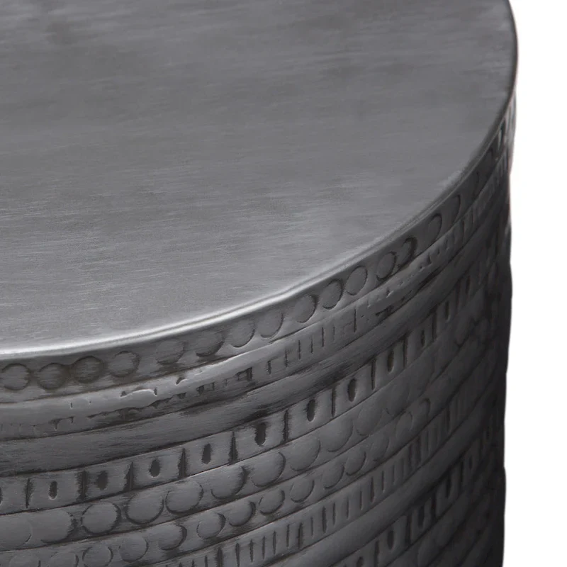 WYNDENHALL Jean 15  Wide Tribal Pattern Metal Accent Table & Assembled - 15 w x 15  d x 20  h