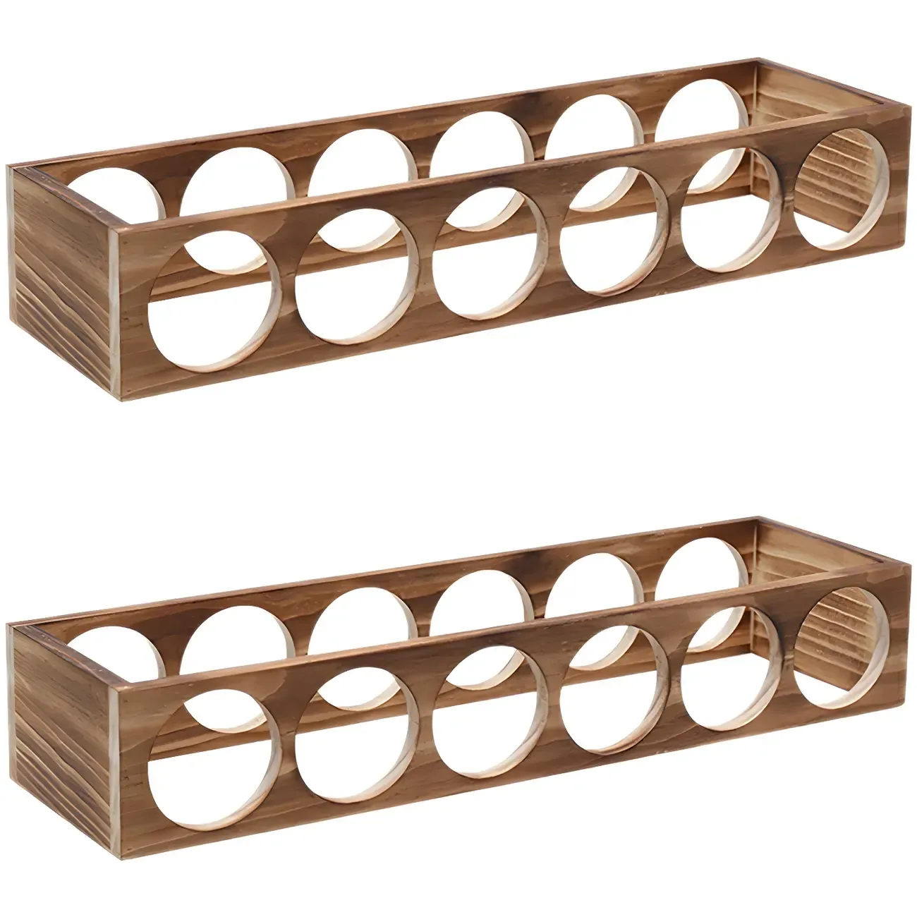 Natural Wooden Stackable Wine Rack Tabletop Wine Holder