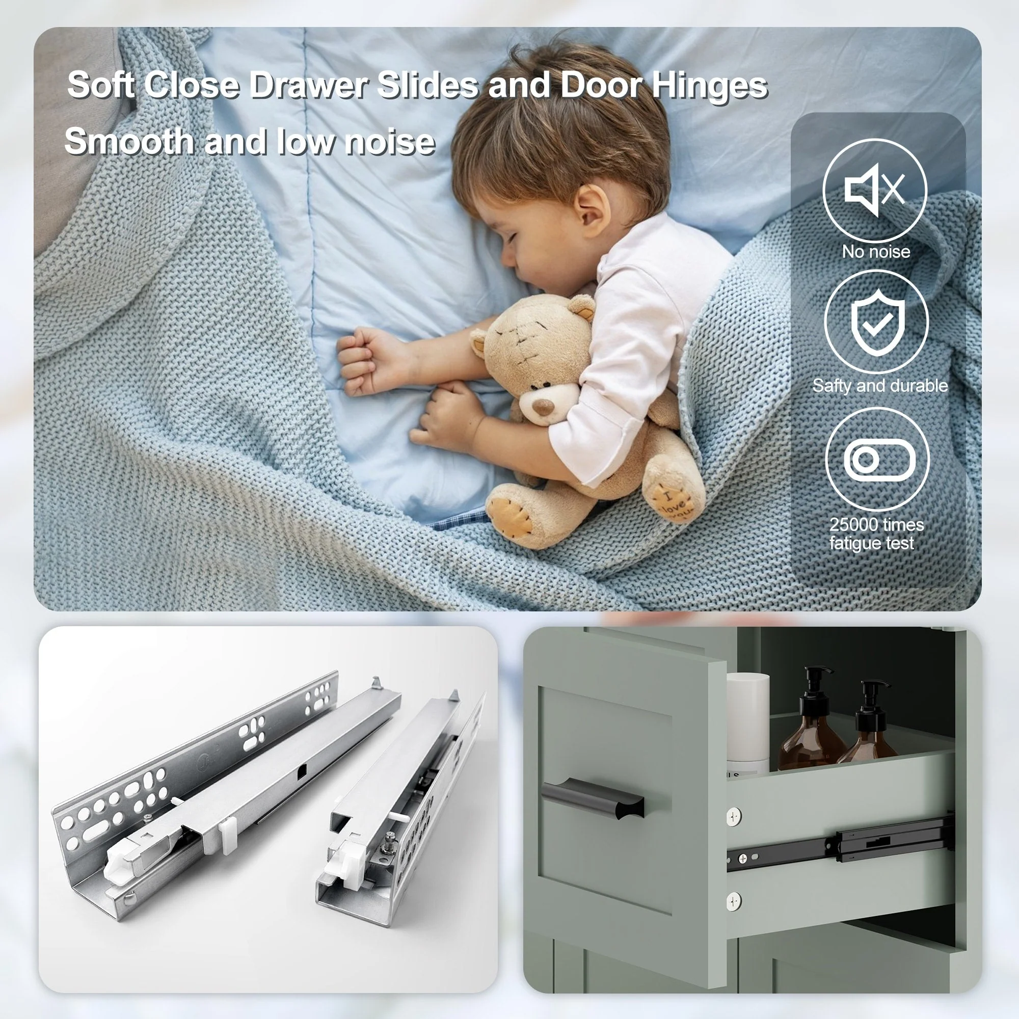 Wavy Line 30/36/48 Bathroom Vanity Set with Sink & Faucet