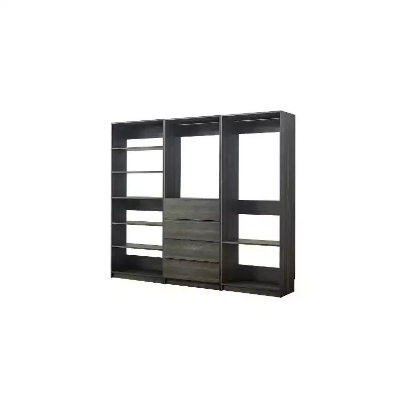 HomeStock Prosper Freestanding Walk in Wood Closet System