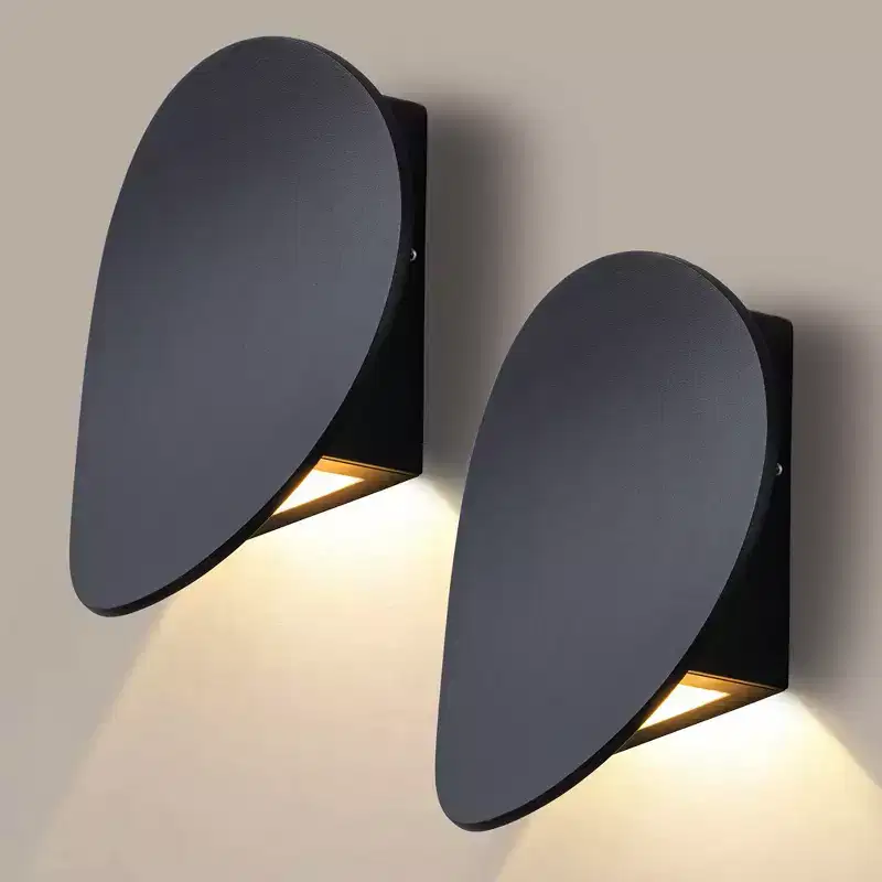 C Cattleya Modern Black Aluminum LED Outdoor Indoor Wall Lights (2-Pack)