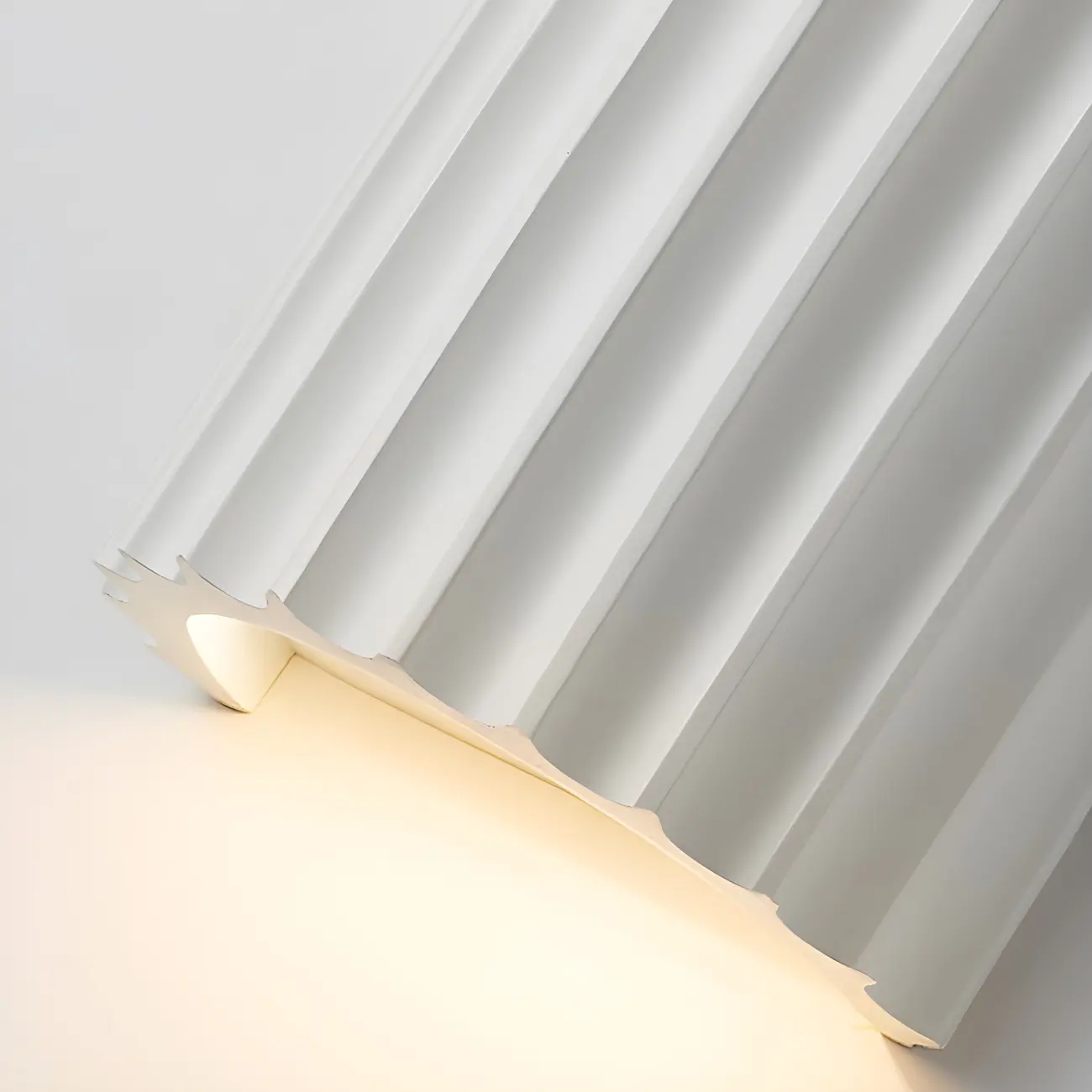 Modern Ribbed Half Cylinder Up Down Wall Sconce