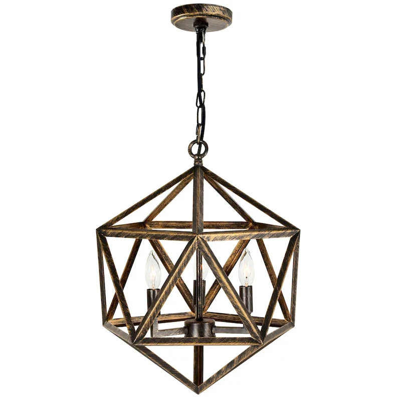 Amazon 3 Light Up Pendant With Antique forged copper Finish - Antique Forged Copper