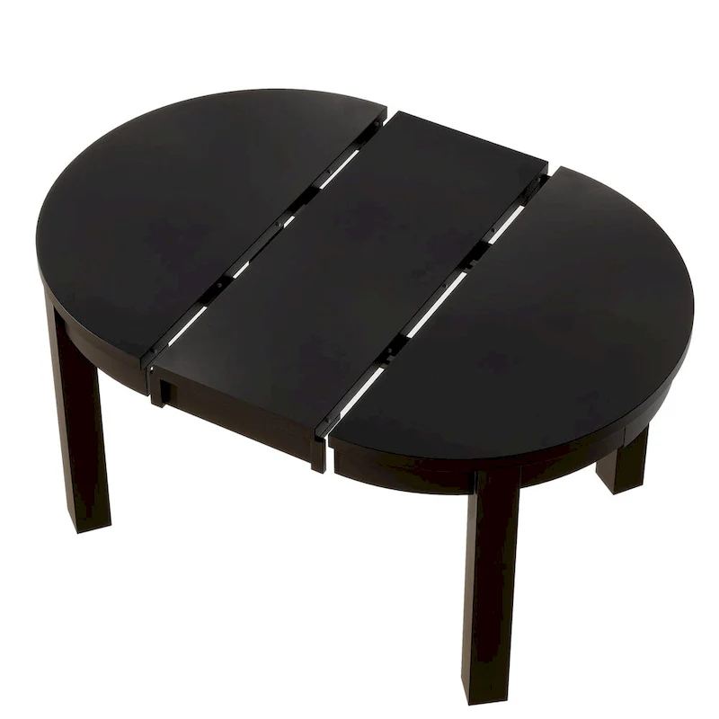 Merax Farmhouse 5-Piece Extendable Round Dining Table Set