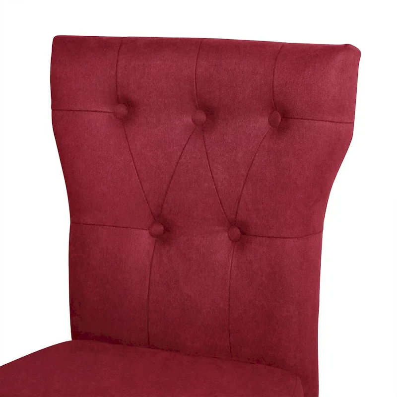 Button-Tufted Dining Chair - Red/Blue/Dark Grey - Single