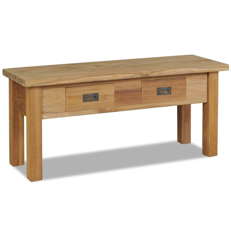 vidaXL Hall Bench Solid Teak 35.4 x11.8 x15.7