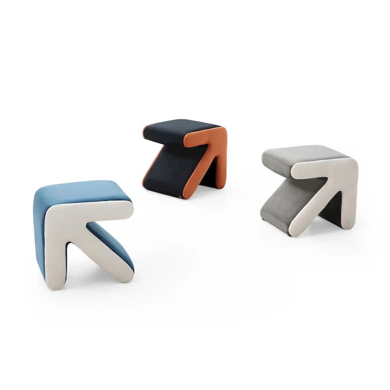 Modern Creative Upholstered Velvet Stool Ottoman