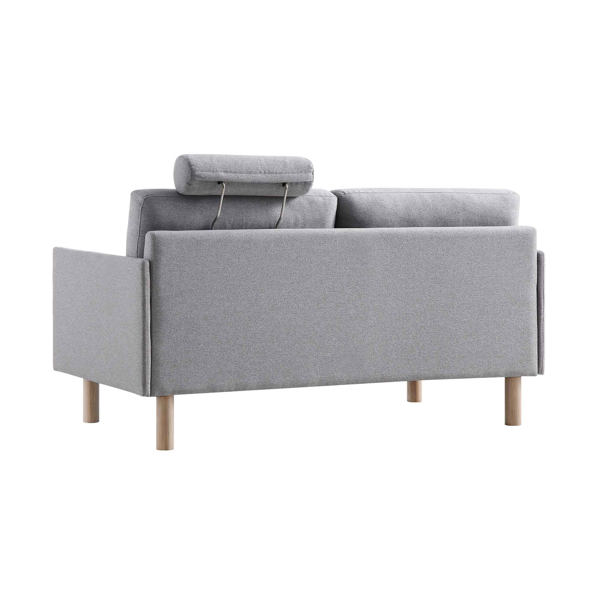 Gray Marl Fabric Sofa, 2-Seater