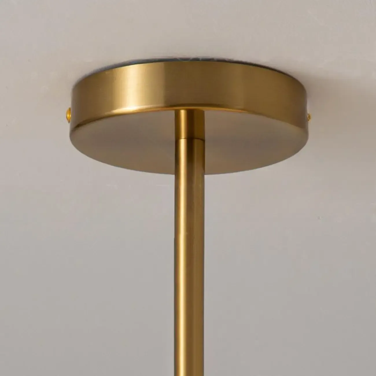 Mini White Drum Glass Dome Semi Flush Mount Ceiling Light