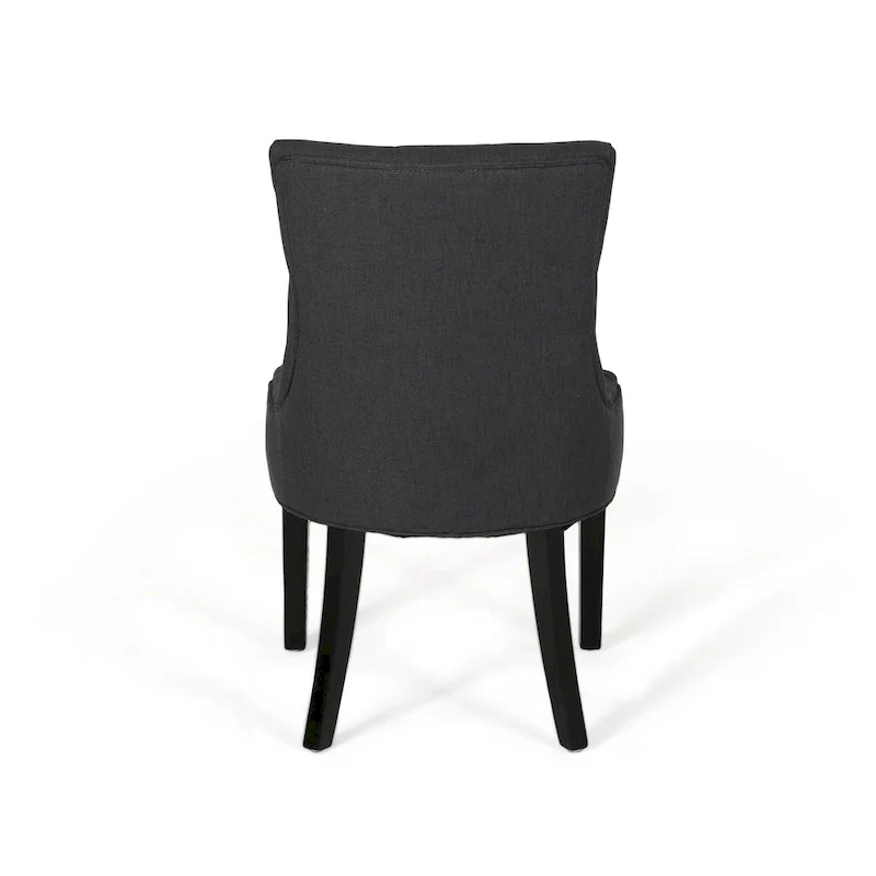 Set of 2 Fabric Upholstered Dining Chair with Tapered Legs