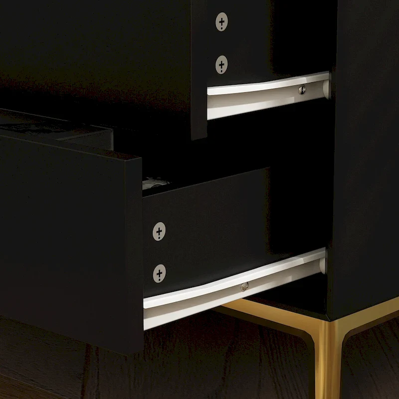 Natural Mid-Century Modern 3-Drawer Nightstand Bedside Table