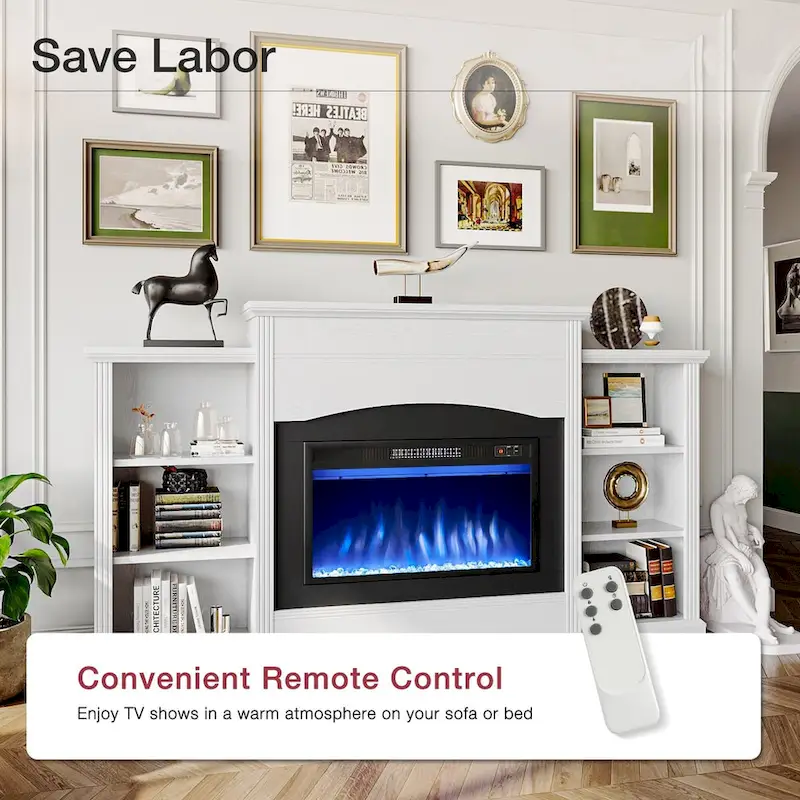 Electric Fireplace with 67  Mantel