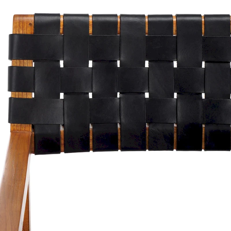 SAFAVIEH Gerda Woven Leather Dining Room Chair - 22.1  W x 20.9  L x 31.9  H - 22Wx21Dx32H