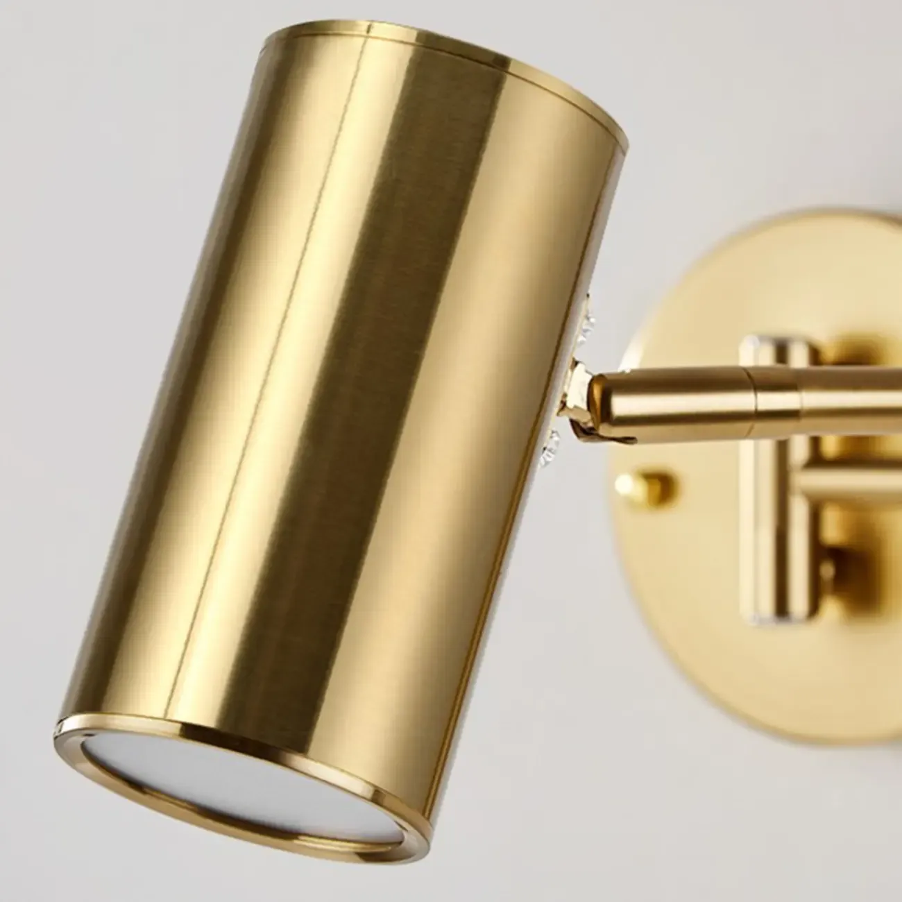 Modern Bedside Swing Arm Wall Light with Iron Shade