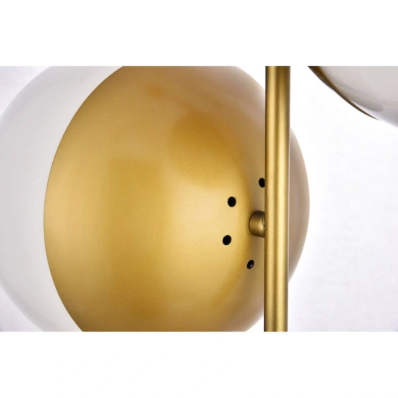 Elegant Lighting Eclipse 2 Light 17  Wide Pendant with Frosted Glass