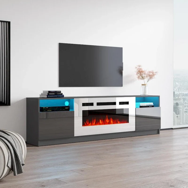 Strick & Bolton Amsden Electric Fireplace TV Stand