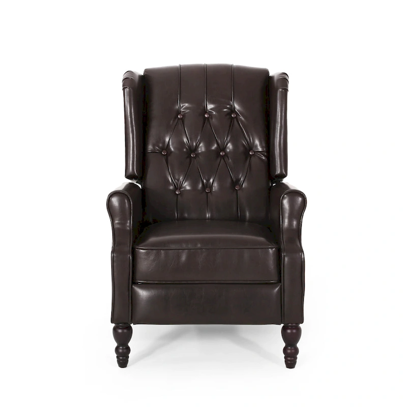 Walter Brown Bonded Leather Recliner Club Chair by Christopher Knight Home