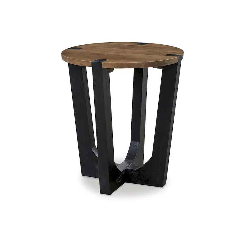 Signature Design by Ashley Hanneforth Brown/Black End Table - 22W x 22D x 24H