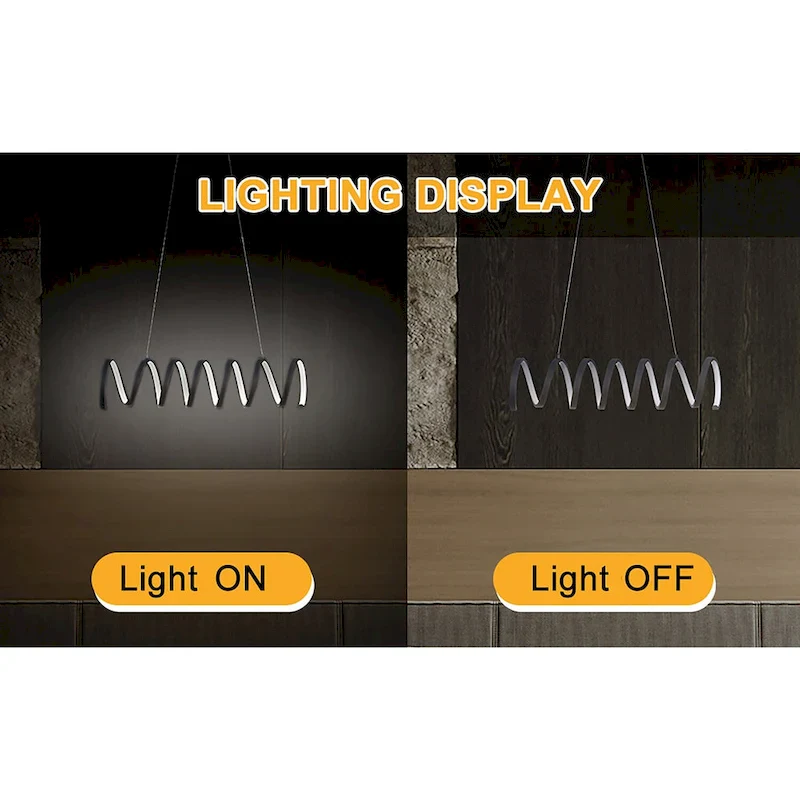 Spiral Loop Aluminum Suspension Wire Modern Ceiling Pendant