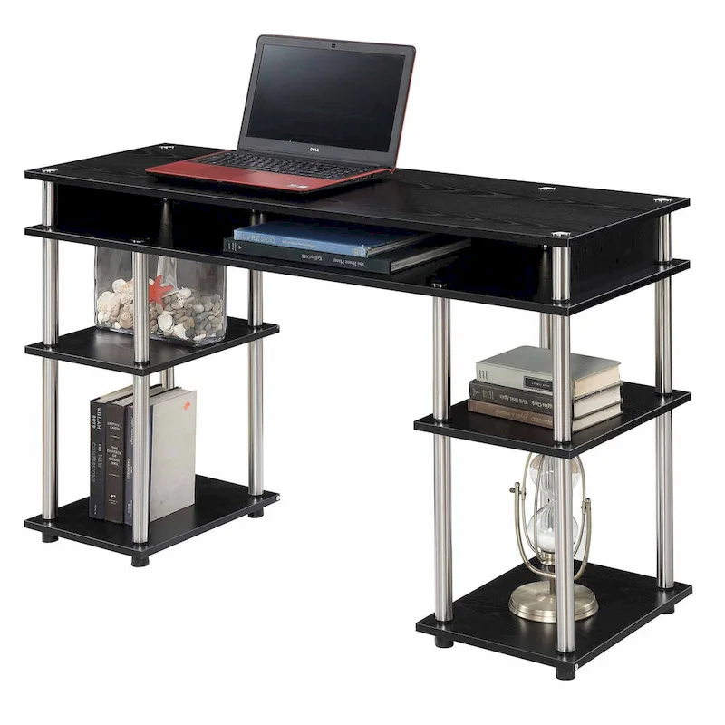 Designs2Go No Tools Student Desk with Shelves