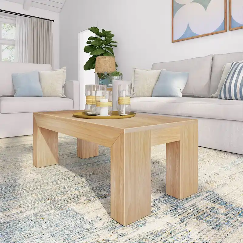 Plank and Beam Modern Rectangular Coffee Table - 40