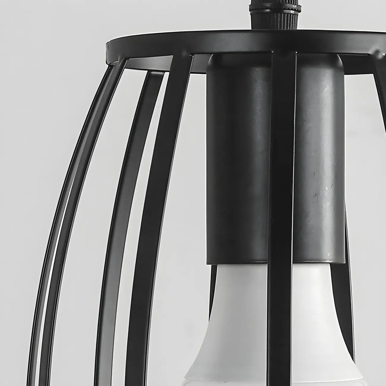 Industrial Black Geometric Adjustable Island Pendant Light