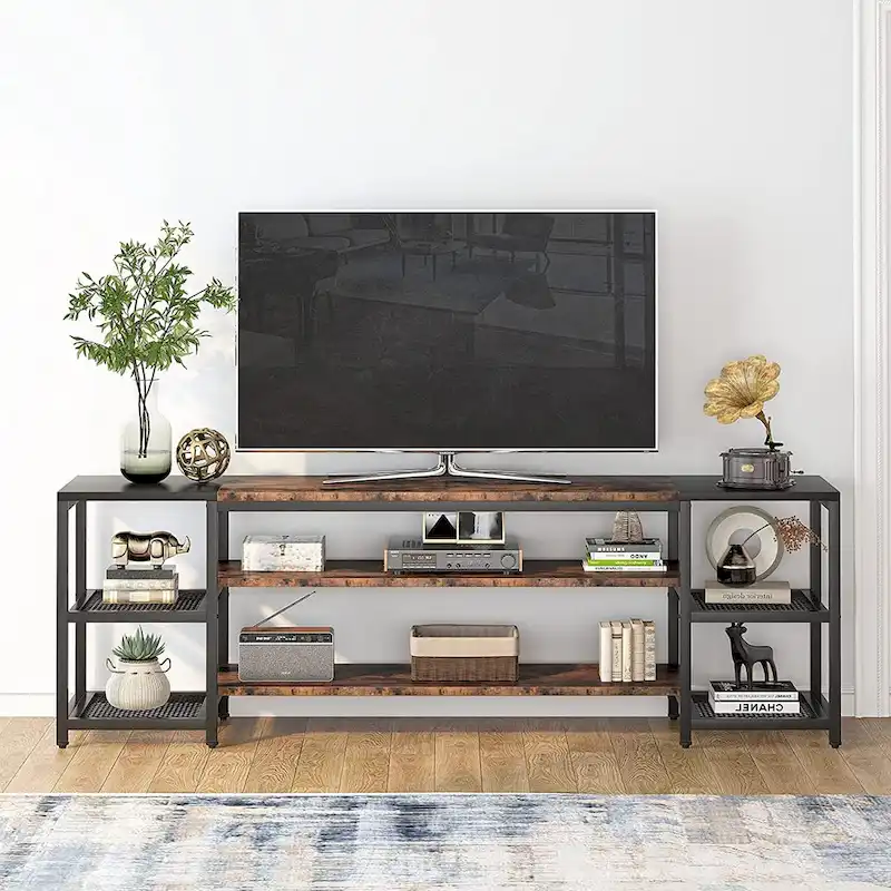 78 Inches TV Stand Entertainment Center Stand, TV Console Table