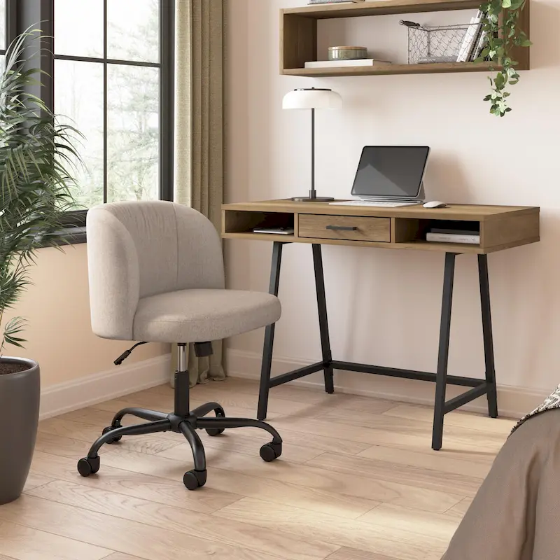 Bush Furniture Steele Small Writing Desk and Chair Set for Home Office