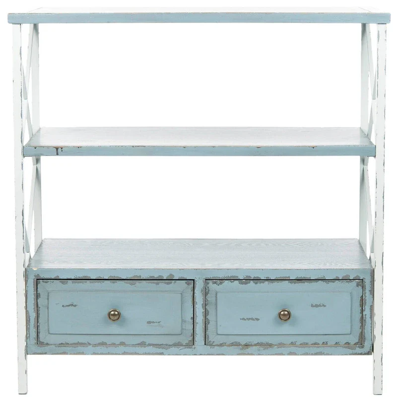 SAFAVIEH Zenia Pale Blue Storage Console Table - 33.9  x 15.2  x 34.8  - 34Wx15Dx35H