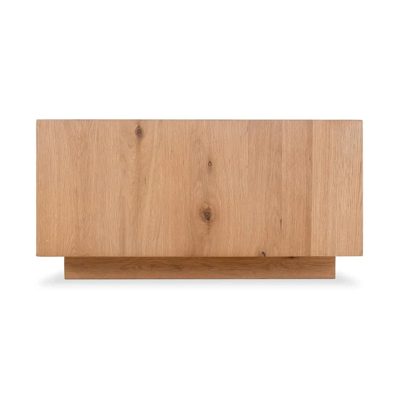 Aurelle Home Rustic Oak Rectangular Coffee Table