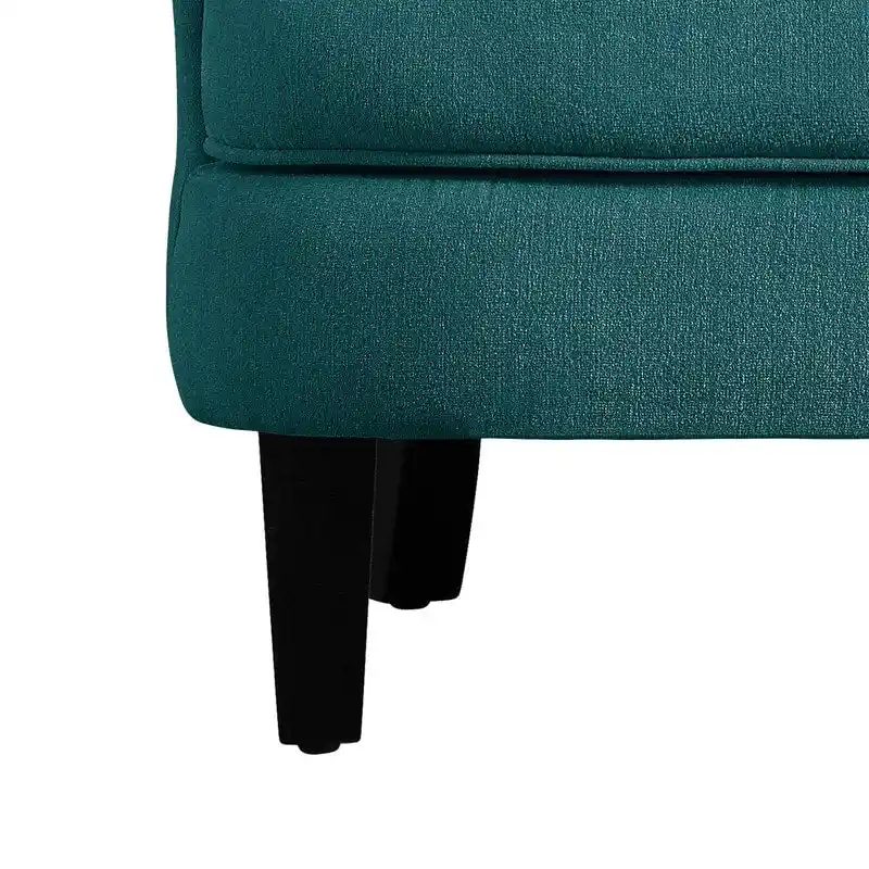 Moser Bay Mignon Velvet / Linen 30  Wide Tufted Wingback Accent Chair