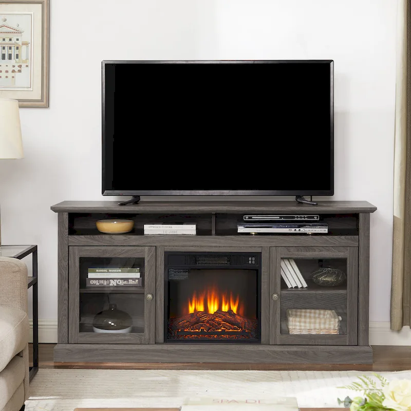 TV Stand With Insert 18 Fireplace
