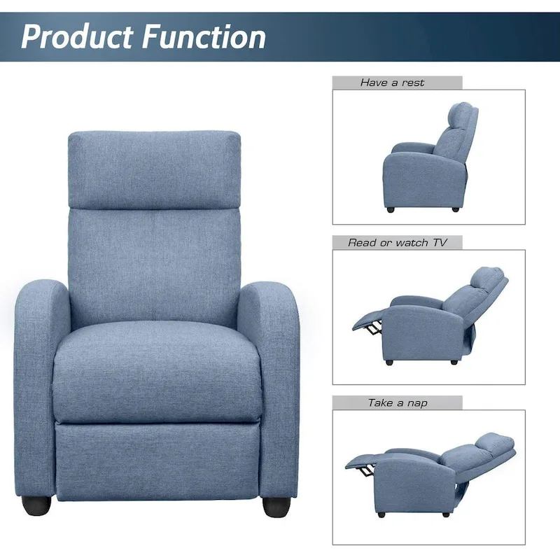 Homall Recliner Chair Fabric Single Living Room Sofa Recliner