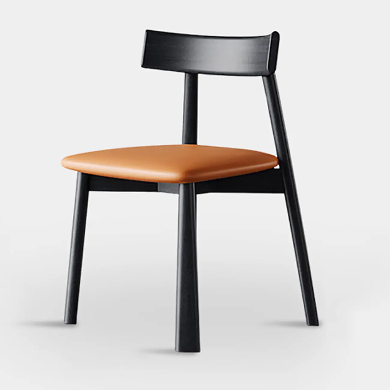 Modern Faux Leather Upholstered Low Back Dining Chair