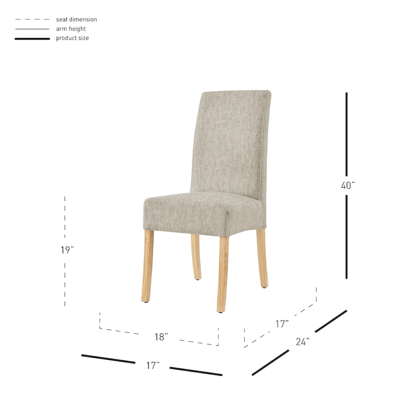 Valencia Fabric Chair, (Set of 2)