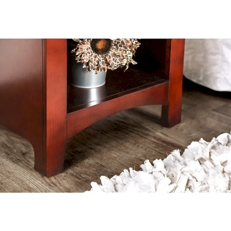 Ettrick Transitional Espresso Wood 1-Drawer Night Stand by Copper Grove