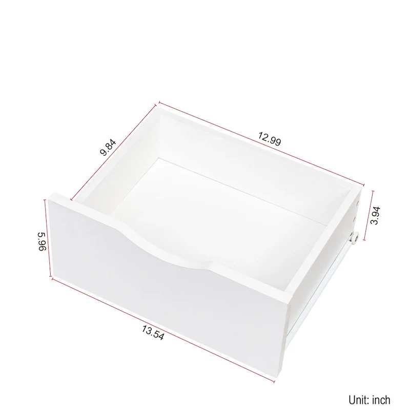 2-Drawer Tall Nightstand Bedside Table with Bookshelf Side Tables with Storage Shelves