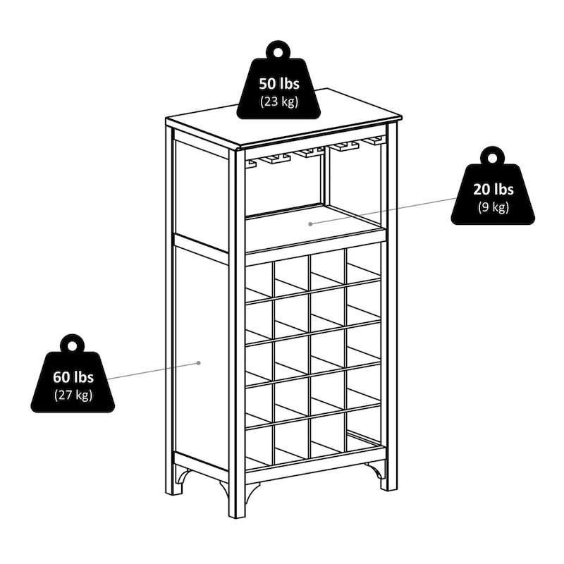 Ancona Wine Cabinet, Espresso