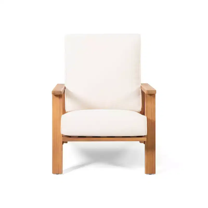 Okak Boho Ardirondack Chair Patio Accent Chairs,Set of 1,Outdoor Acacia Conversation seat for Porch,Garden&Backyard,400lbs Max