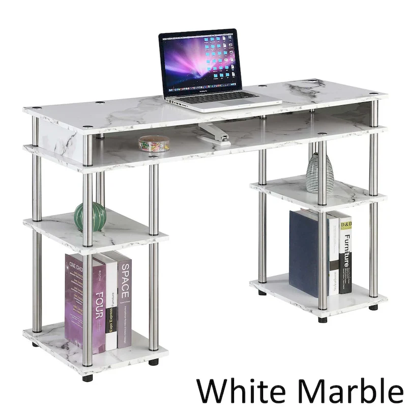 Designs2Go No Tools Student Desk with Shelves