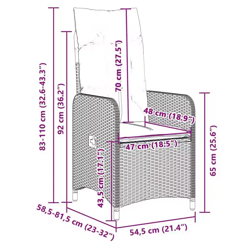 vidaXL Bistro Set