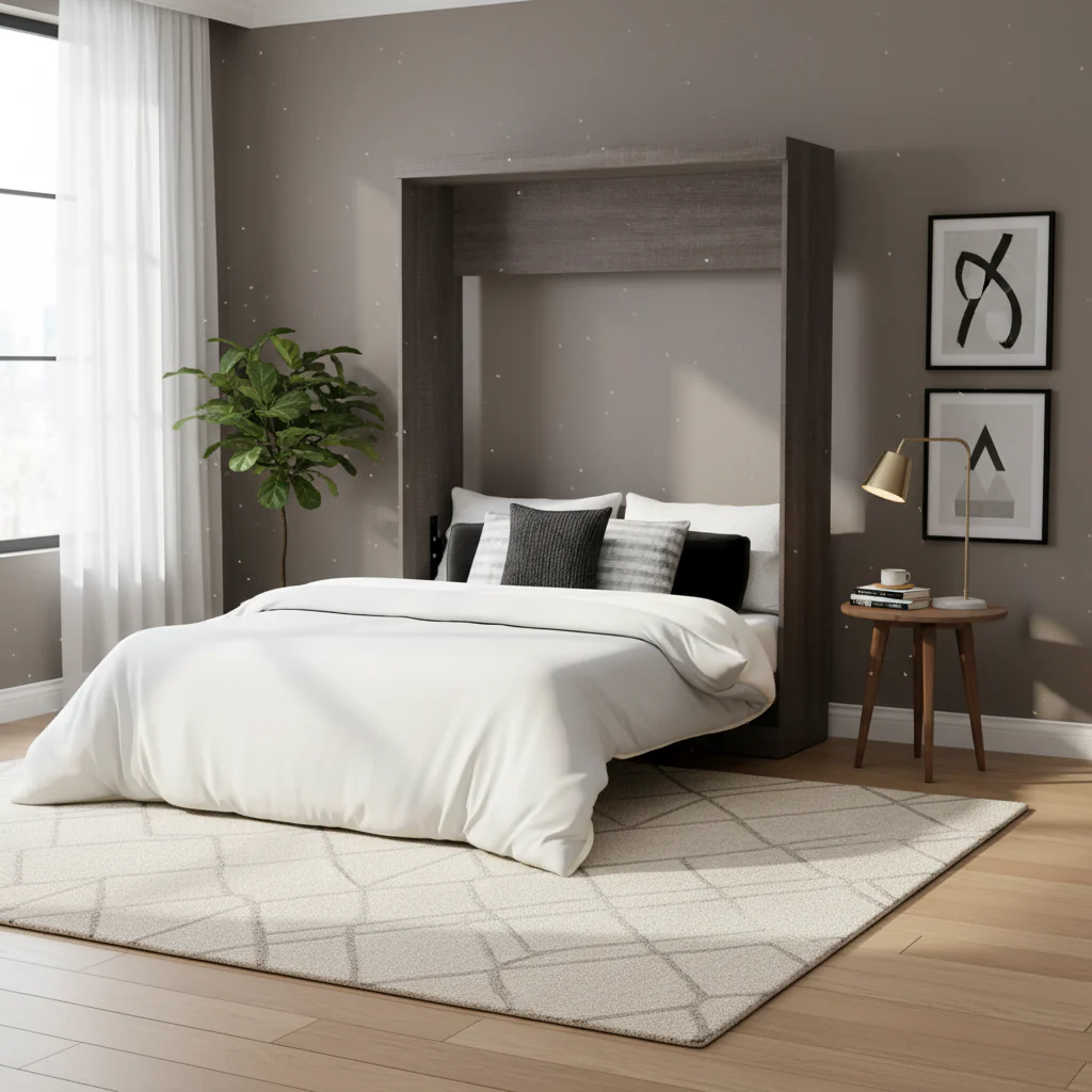 65W Queen Murphy Bed, Space-Saving Wall Bed